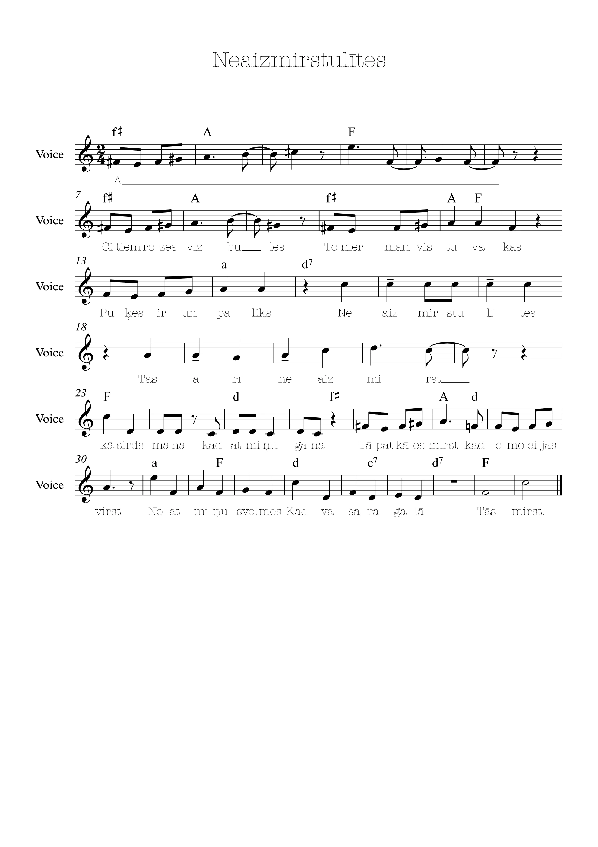 First page of the score for Two Contemporary Songs for Voice and Piano